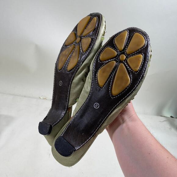 Vintage green beaded mules - Picture 4 of 5